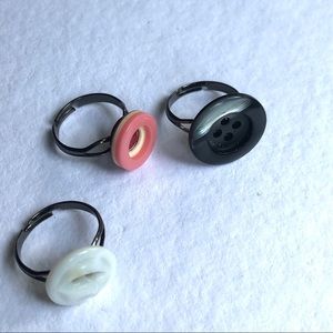🌻 Handmade button rings